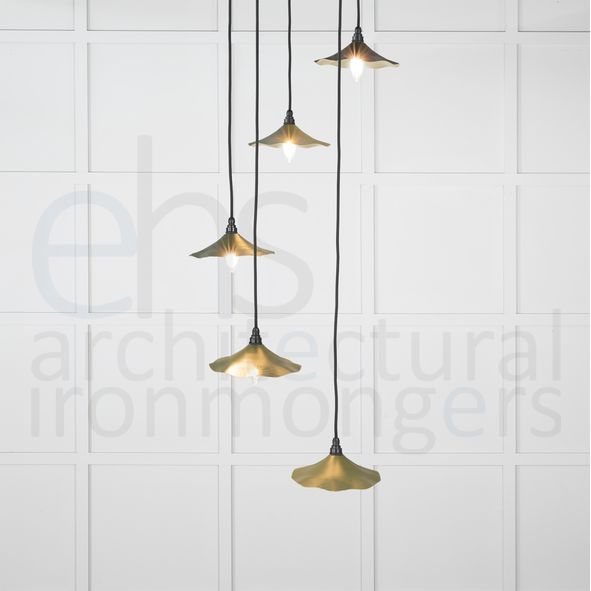 49728SH • 217 x 63mm • Smooth Brass • From The Anvil Flora Cluster Pendant in Heath