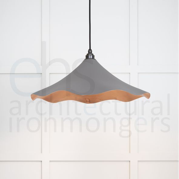 49729SBL  500 x 146mm  Smooth Copper  From The Anvil Flora Pendant in Bluff