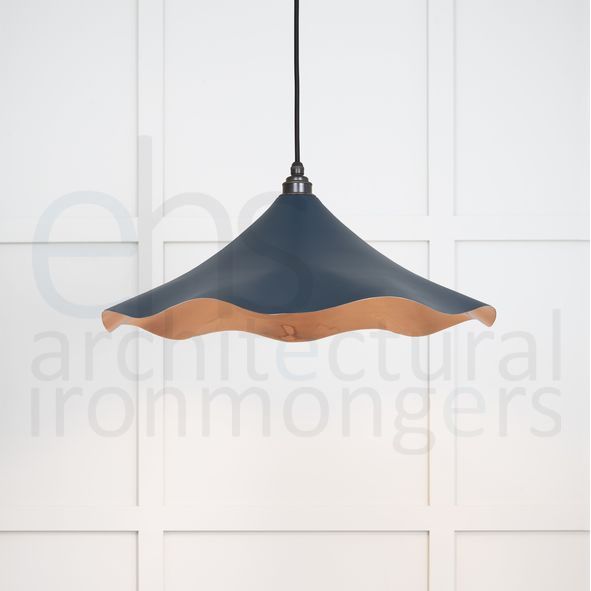 49729SDU  500 x 146mm  Smooth Copper  From The Anvil Flora Pendant in Dusk