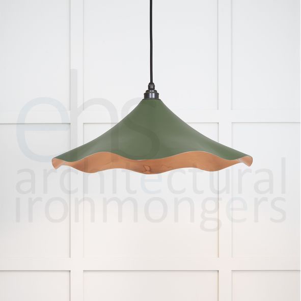 49729SH  500 x 146mm  Smooth Copper  From The Anvil Flora Pendant in Heath
