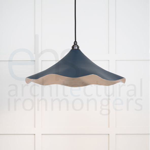 49730SDU • 500 x 146mm • Smooth Nickel • From The Anvil Flora Pendant in Dusk