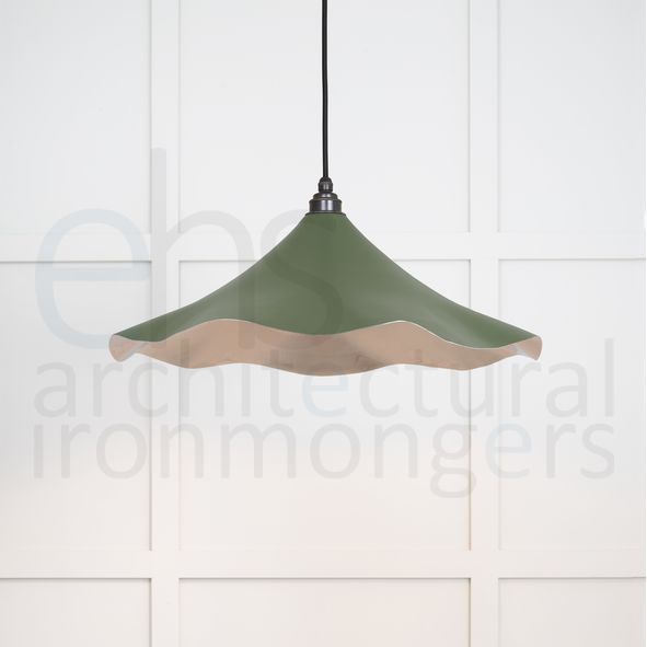 49730SH  500 x 146mm  Smooth Nickel  From The Anvil Flora Pendant in Heath