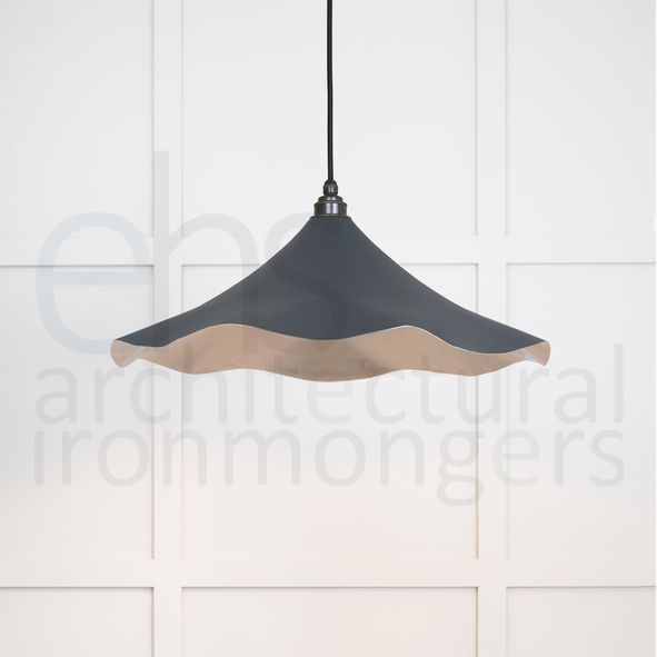49730SSO • 500 x 146mm • Smooth Nickel • From The Anvil Flora Pendant in Soot