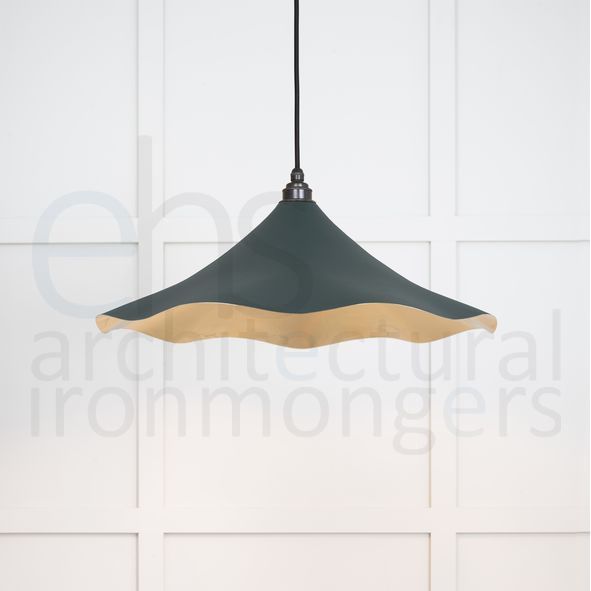 49731SDI  500 x 146mm  Smooth Brass  From The Anvil Flora Pendant in Dingle