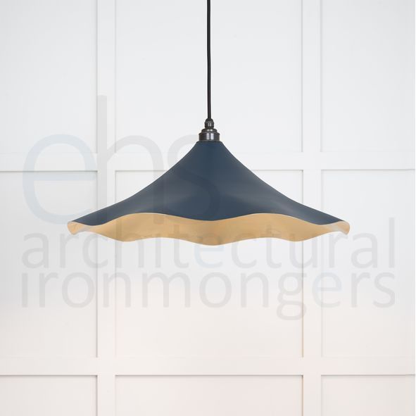 49731SDU • 500 x 146mm • Smooth Brass • From The Anvil Flora Pendant in Dusk
