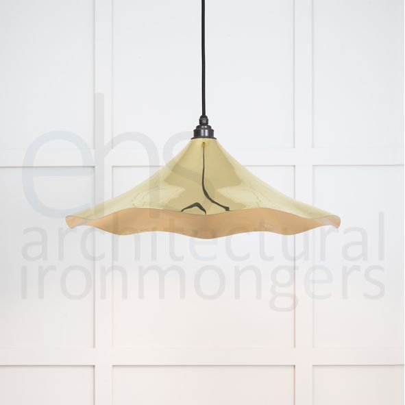 49731 • 500 x 146mm • Smooth Brass • From The Anvil Flora Pendant
