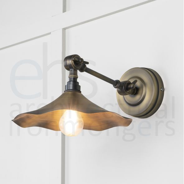 49735 • 217 x 63mm • Aged Brass • From The Anvil Flora Wall Light