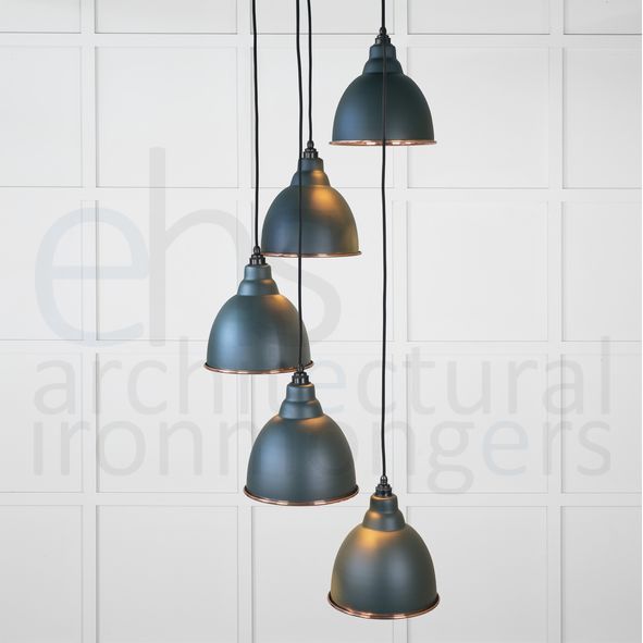 49736SDI  260 x 270mm  Smooth Copper  From The Anvil Brindley Cluster Pendant in Dingle