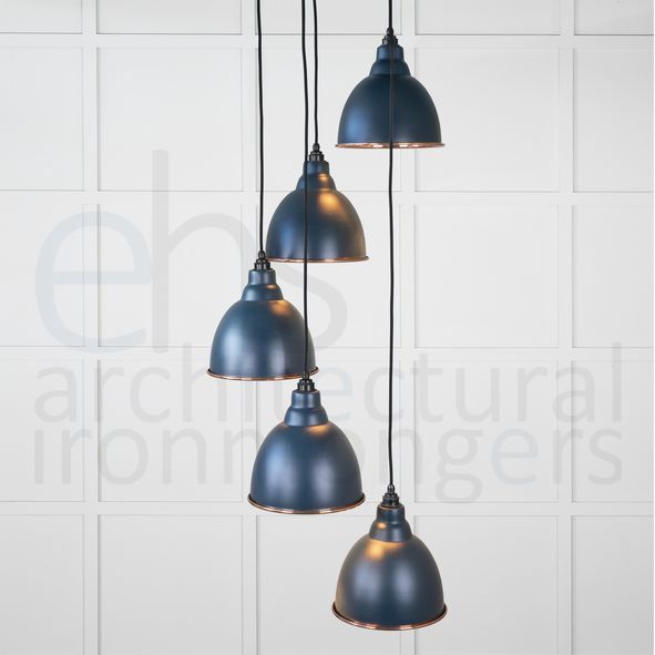 49736SDU  260 x 270mm  Smooth Copper  From The Anvil Brindley Cluster Pendant in Dusk