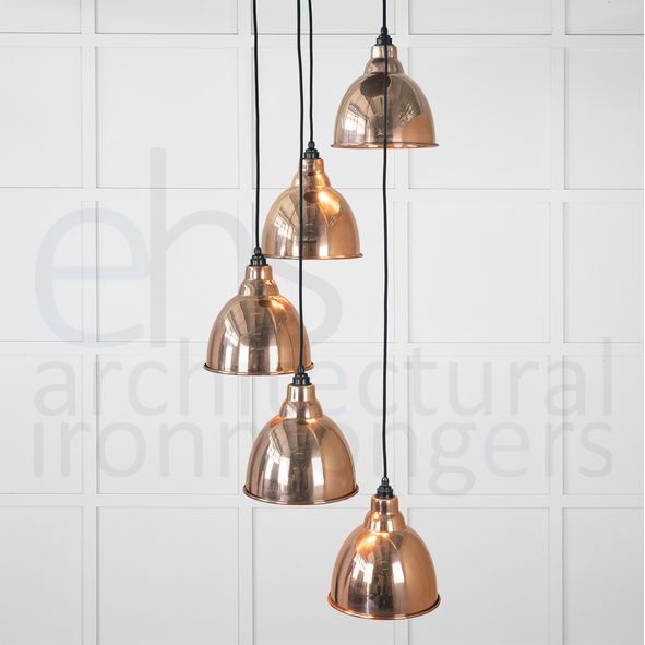 49739 • 260 x 270mm • Hammered Copper • From The Anvil Brindley Cluster Pendant