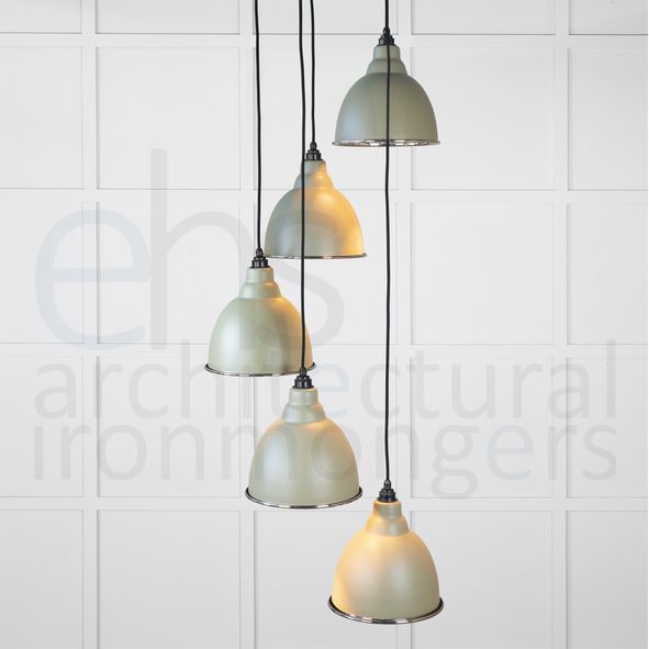 49740STU • 260 x 270mm • Hammered Nickel • From The Anvil Brindley Cluster Pendant in Tump