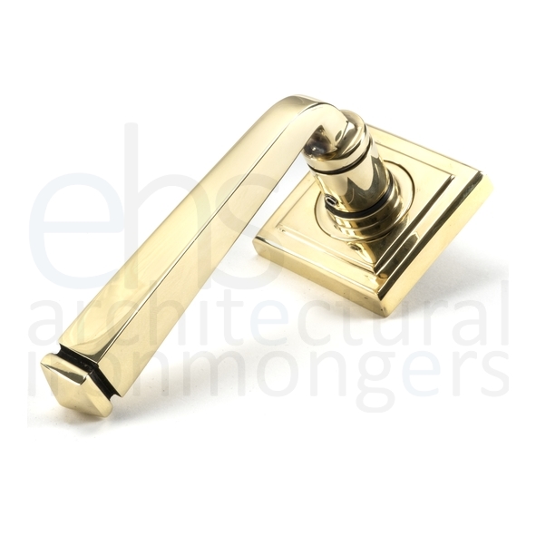49948 • 53 x 53 x 8mm • Aged Brass • From The Anvil Avon Round Lever on Rose Set [Square] - Unsprung