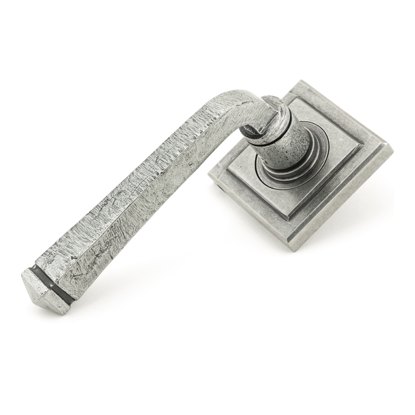 49968  53 x 53 x 8mm  Pewter Patina  From The Anvil Avon Round Lever on Rose Set [Square] - Unsprung