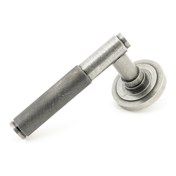 50014 � 53 x 8mm � Pewter � From The Anvil Brompton Lever on Rose [Art Deco] - Unsprung