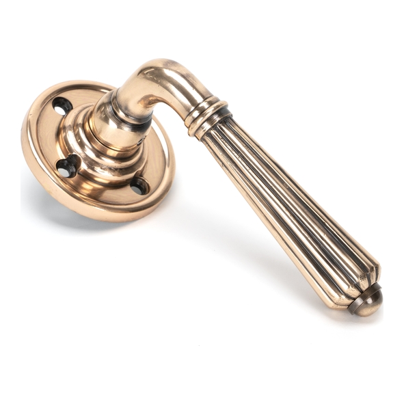 50085  60 x 8mm  Polished Bronze  From The Anvil Hinton Lever on Rose Set - Unsprung