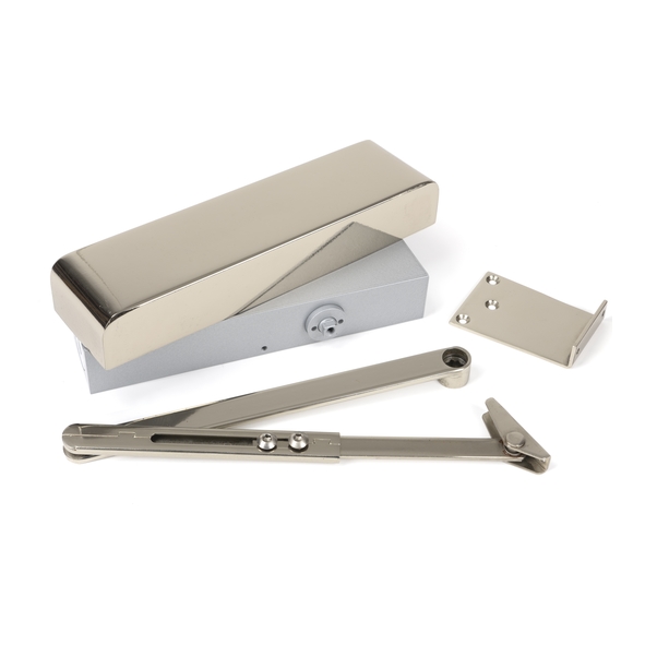 50111 • Polished Nickel • From The Anvil Size 2-5 Door Closer & Cover