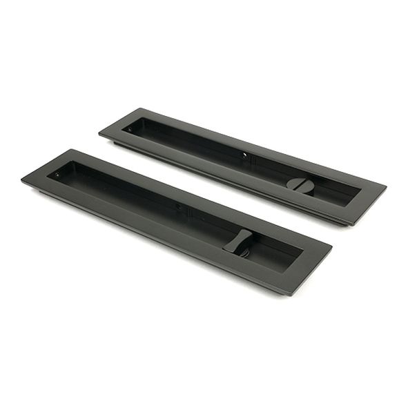 50123 • 250mm • Aged Bronze • From The Anvil Plain Rectangular Pull - Privacy Set