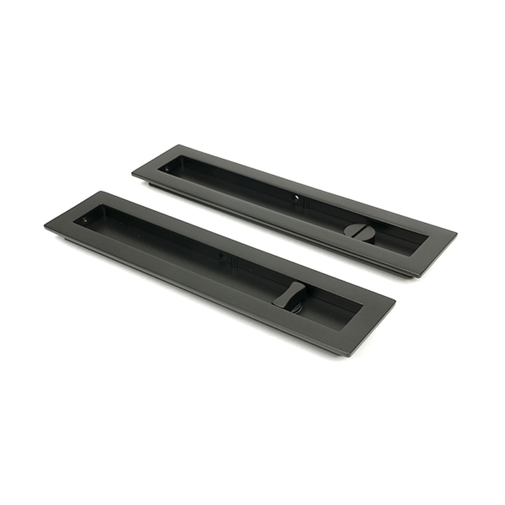 50123 • 250mm • Aged Bronze • From The Anvil Plain Rectangular Pull - Privacy Set