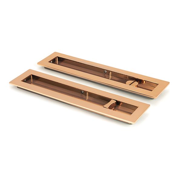 50141 • 250mm • Polished Bronze • From The Anvil Plain Rectangular Pull - Privacy Set
