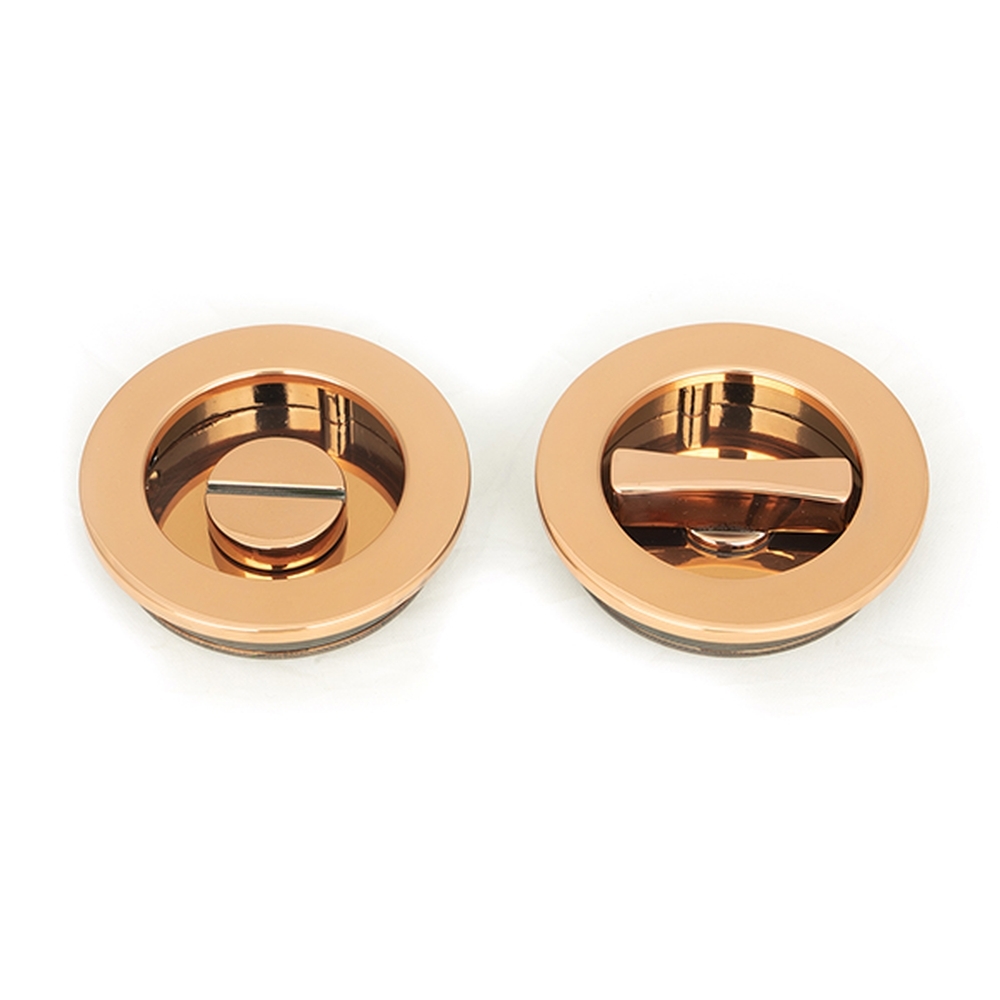 50148  60mm  Polished Bronze  From The Anvil Plain Round Pull - Privacy Set