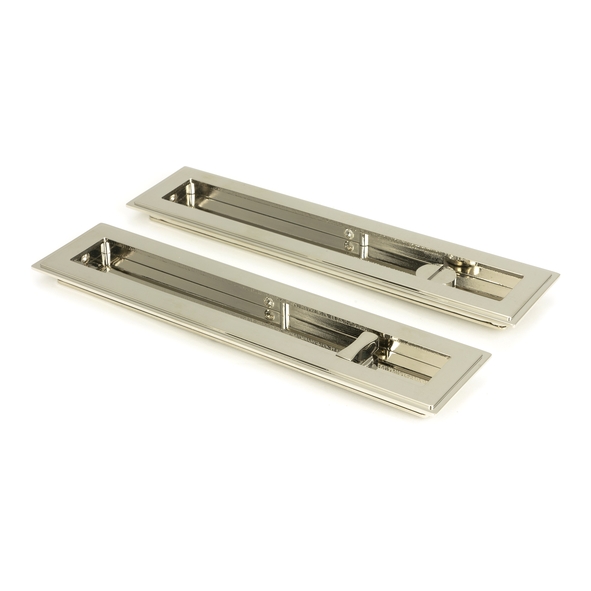 50157 � 250mm � Polished Nickel � From The Anvil Art Deco Rectangular Pull - Privacy Set