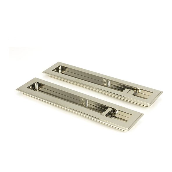 50157 • 250mm • Polished Nickel • From The Anvil Art Deco Rectangular Pull -Privacy Set