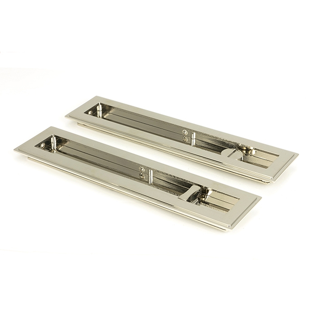 50157  250mm  Polished Nickel  From The Anvil Art Deco Rectangular Pull -Privacy Set