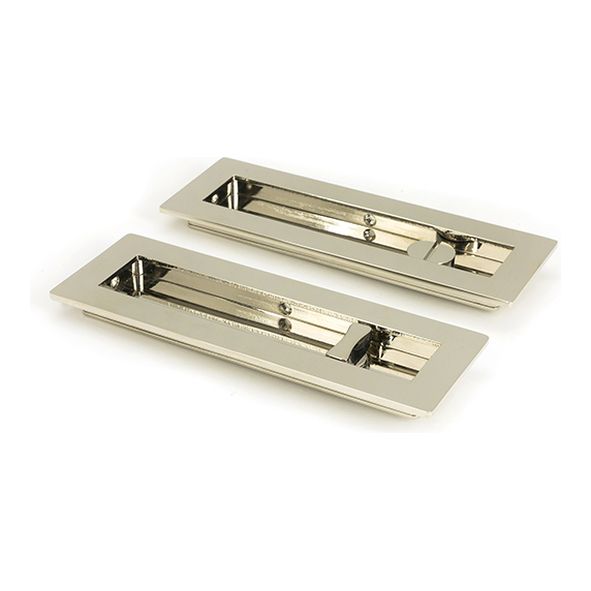 50158 • 175mm • Polished Nickel • From The Anvil Plain Rectangular Pull - Privacy Set
