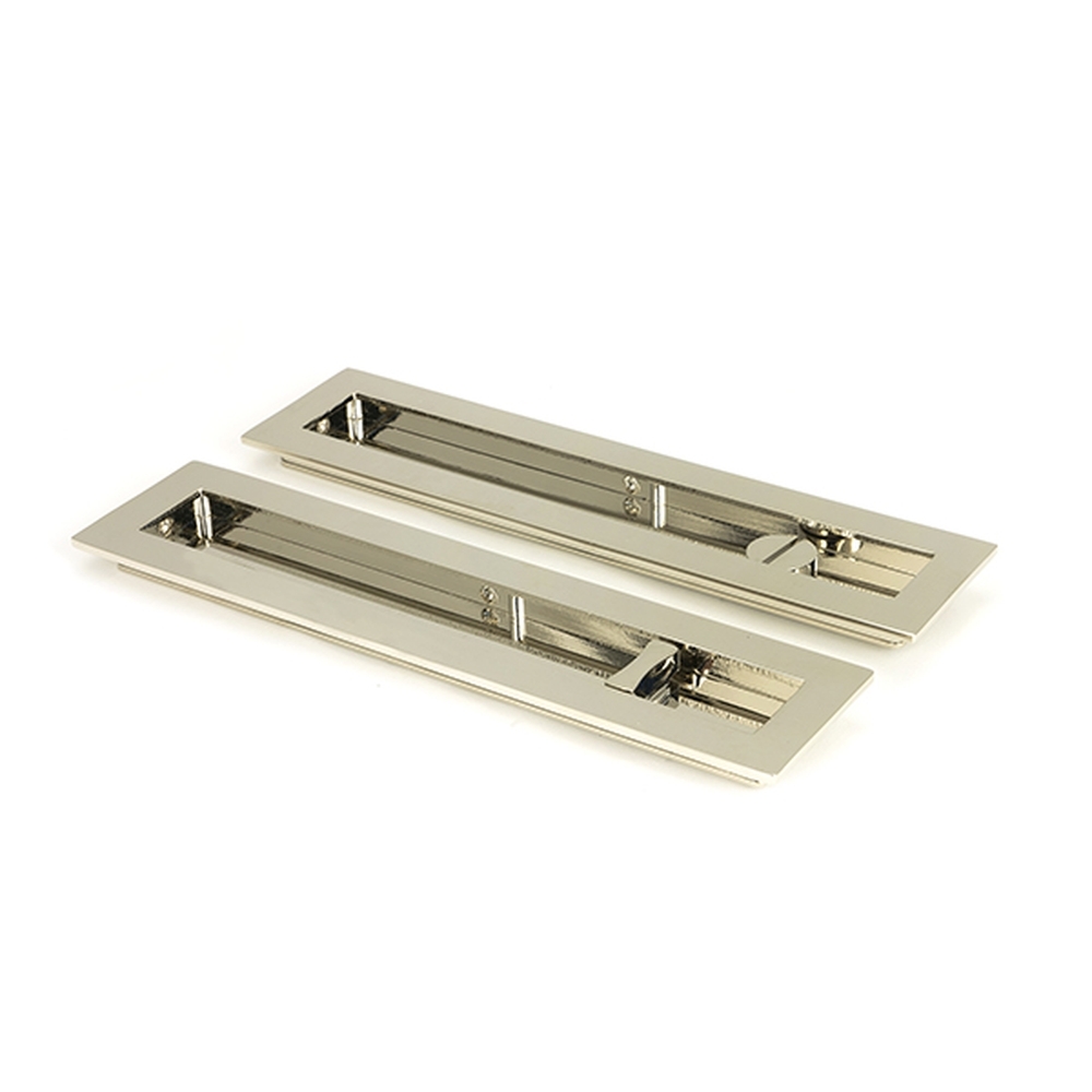 50159  250mm  Polished Nickel  From The Anvil Plain Rectangular Pull - Privacy Set