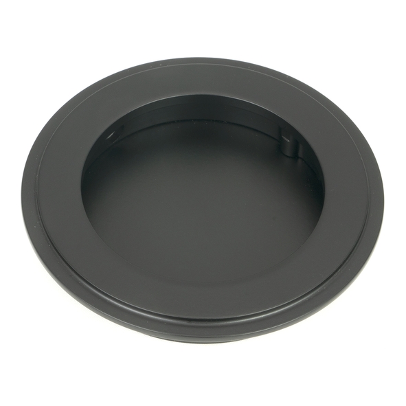 50215 � 75 mm � Matt Black � From The Anvil Art Deco Round Pull