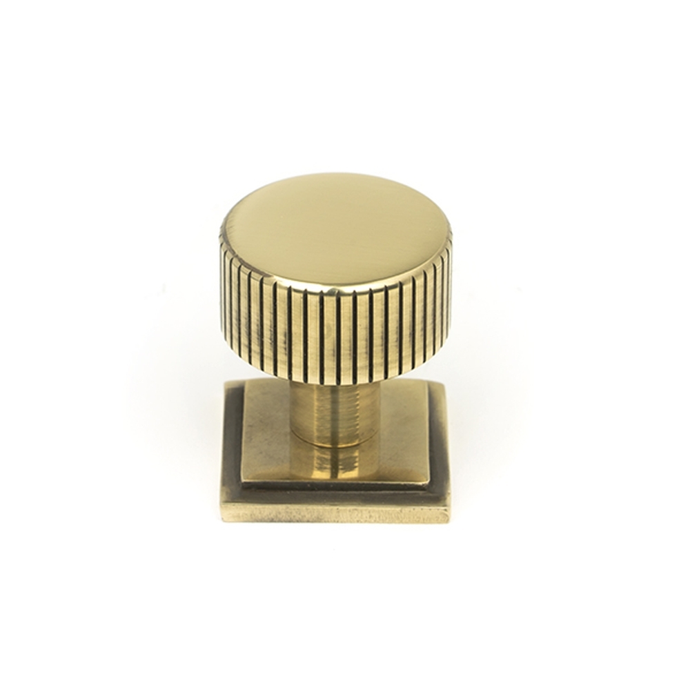 50379  25mm  Aged Brass  From The Anvil Judd Cabinet Knob [Square]