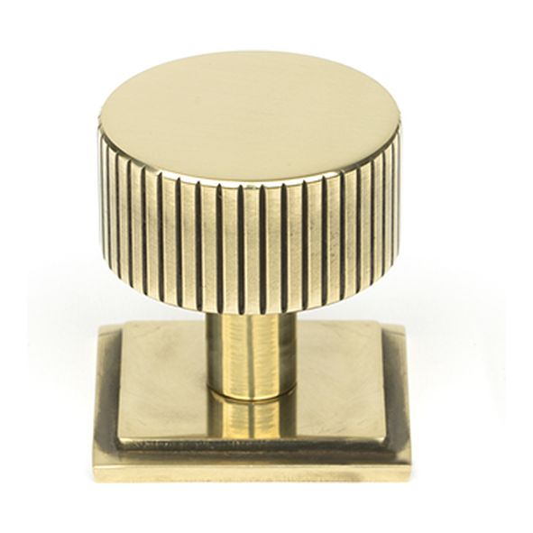 50382  32mm  Aged Brass  From The Anvil Judd Cabinet Knob [Square]