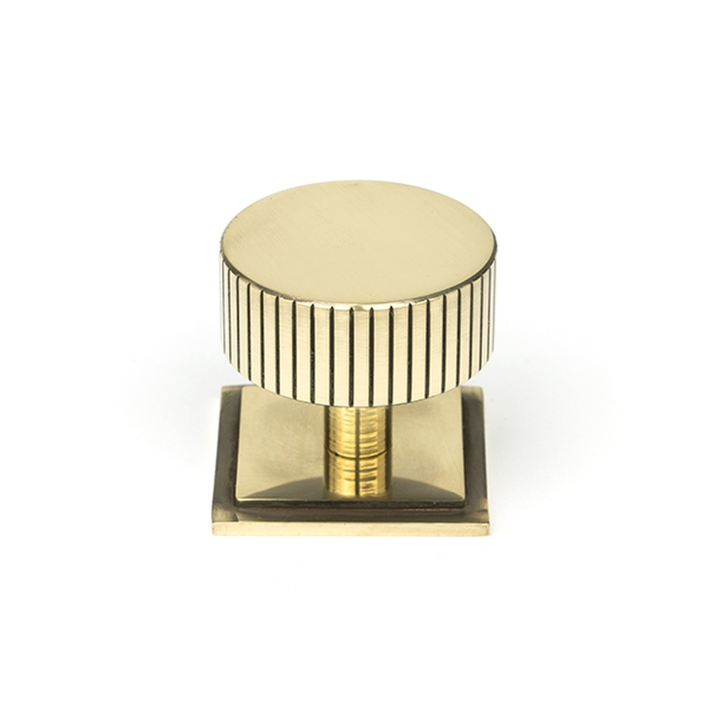 50385  38mm  Aged Brass  From The Anvil Judd Cabinet Knob [Square]