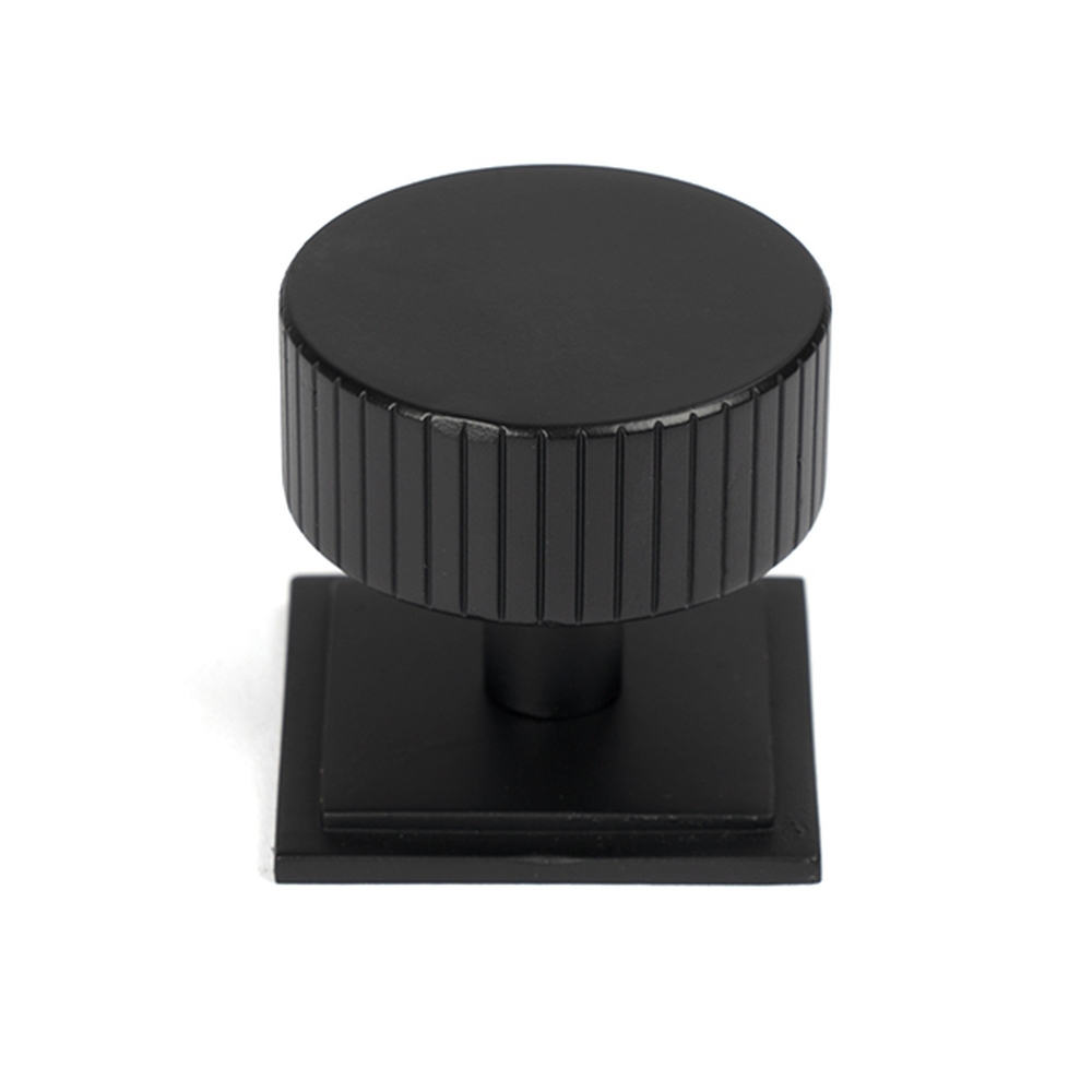 50432 • 38mm • Matt Black • From The Anvil Judd Cabinet Knob [Square]