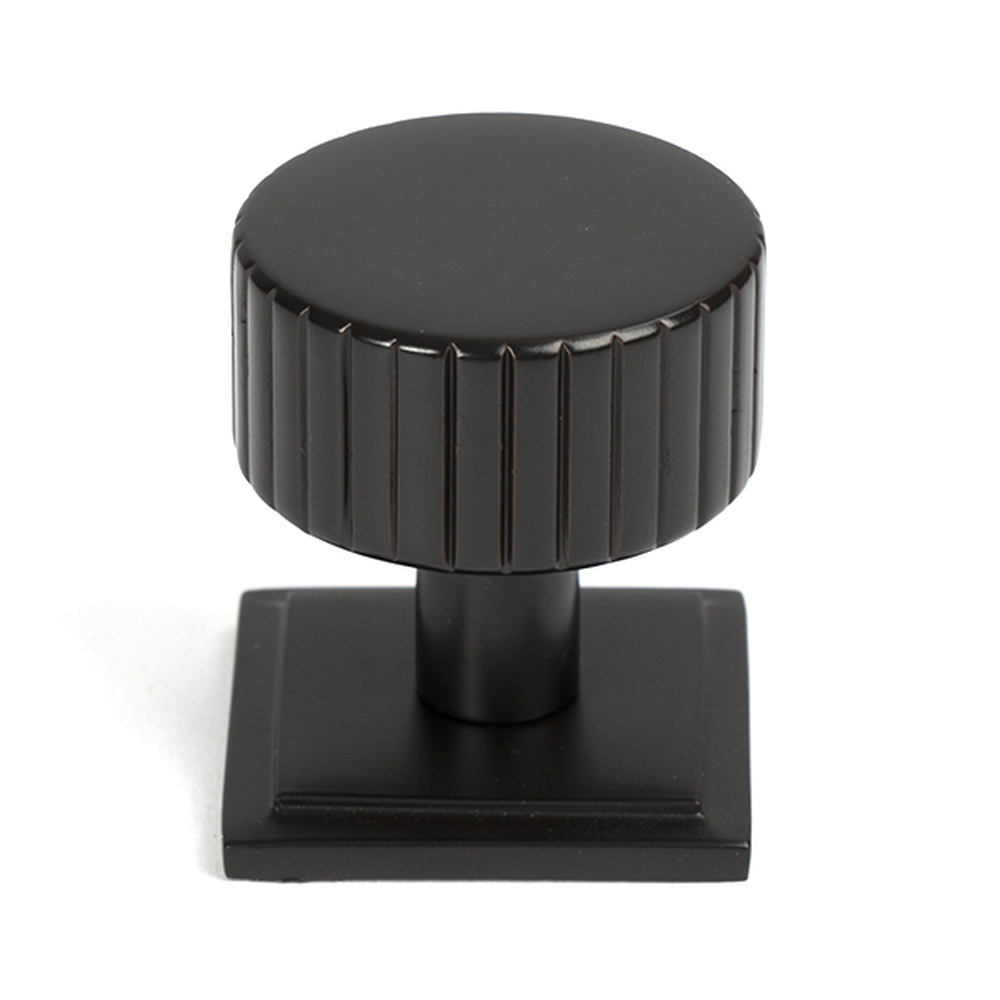 50453  32mm  Aged Bronze  From The Anvil Judd Cabinet Knob [Square]