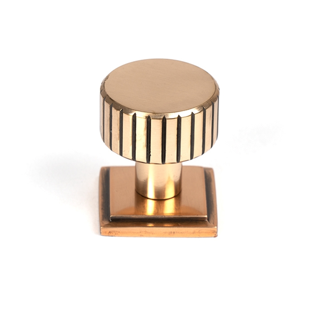 50474  25mm  Polished Bronze  From The Anvil Judd Cabinet Knob [Square]