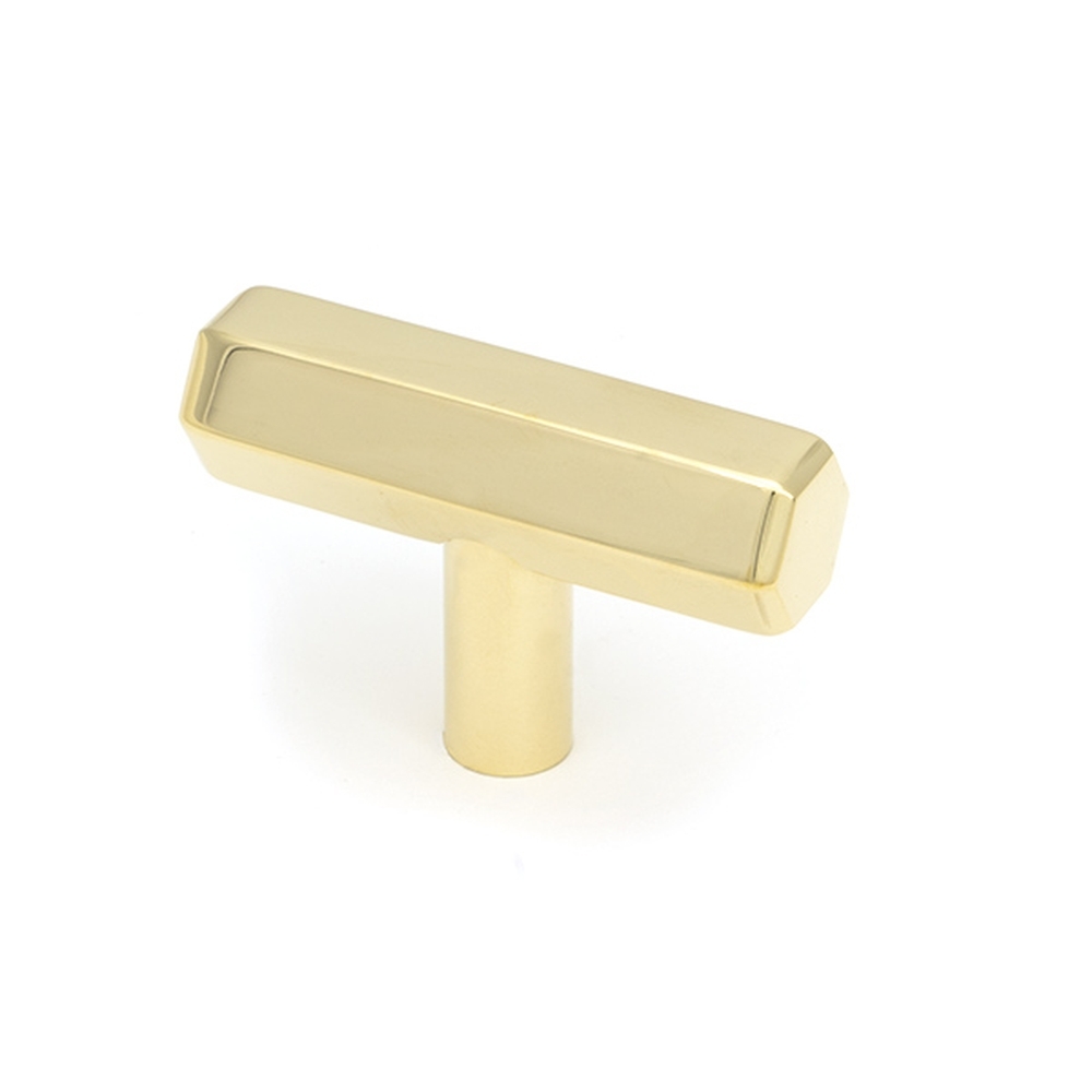 50491  50mm  Polished Brass  From The Anvil Kahlo T-Bar Cabinet Knob