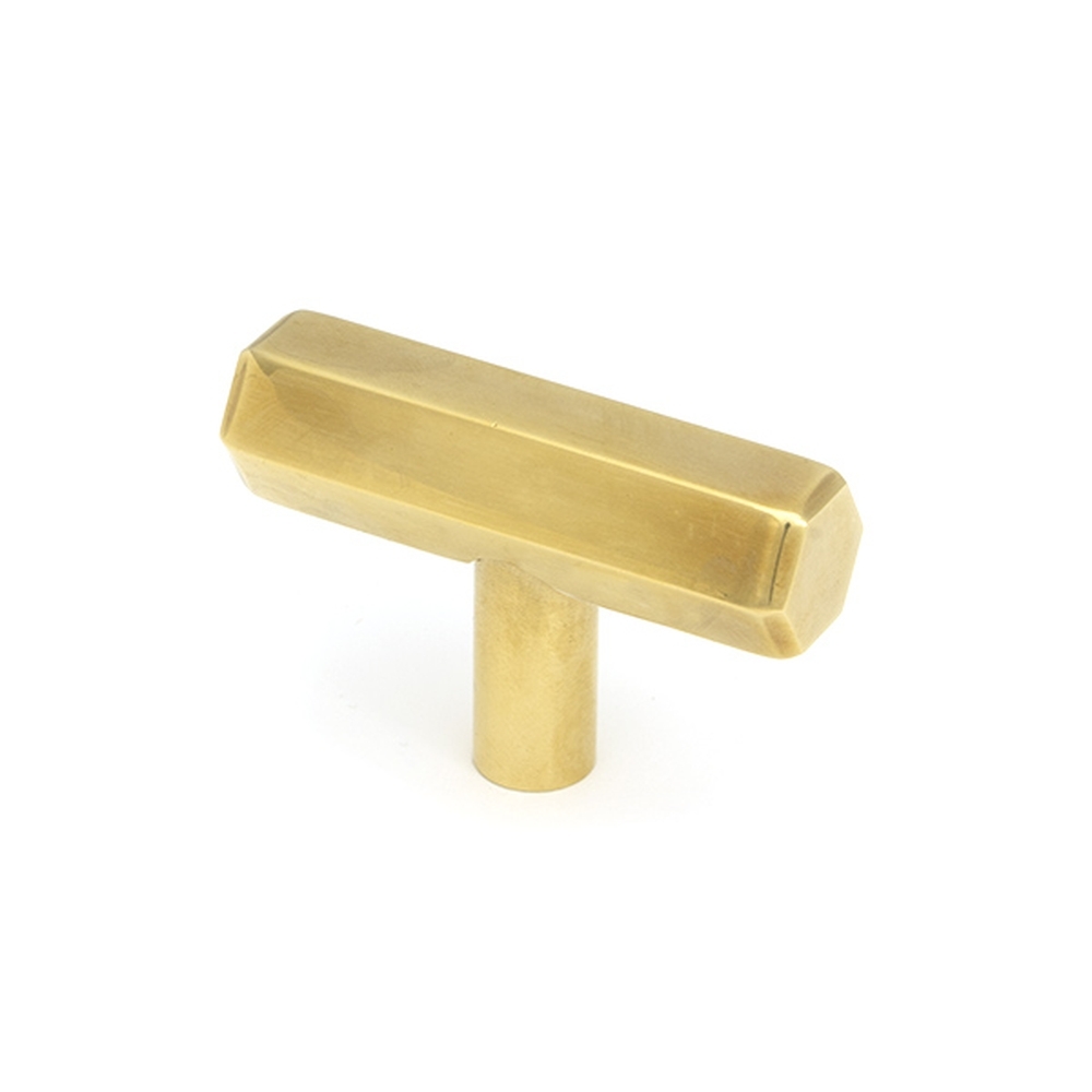 50505  50mm  Aged Brass  From The Anvil Kahlo T-Bar Cabinet Knob