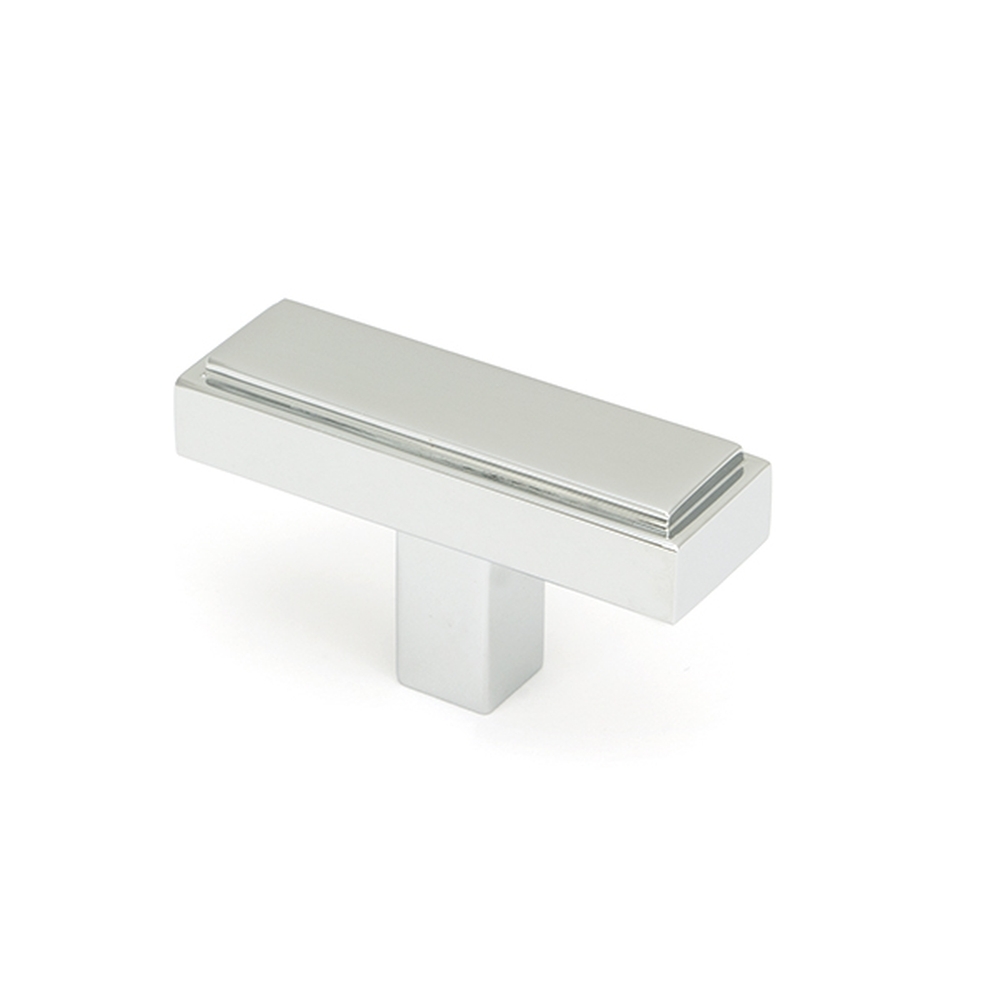 50532  50mm  Polished Chrome  From The Anvil Scully T-Bar Cabinet Knob