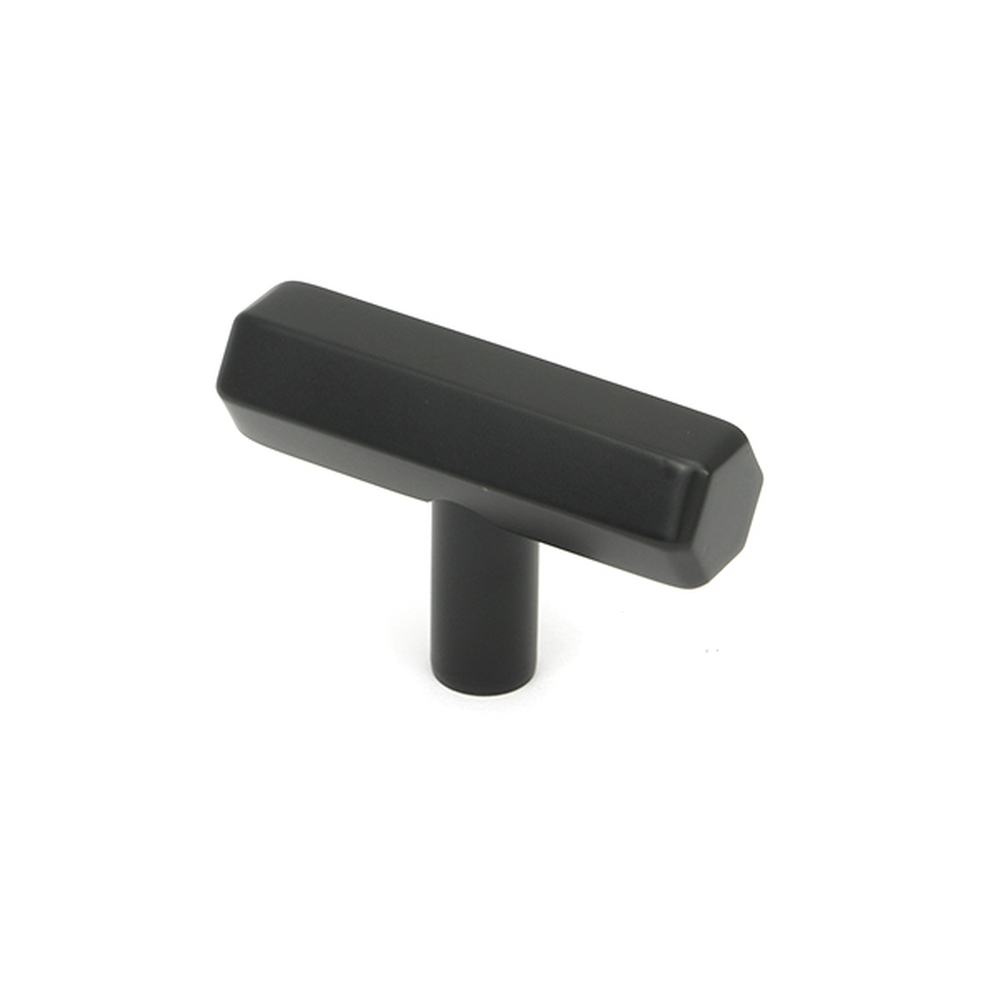 50561  50mm  Matt Black  From The Anvil Kahlo T-Bar Cabinet Knob