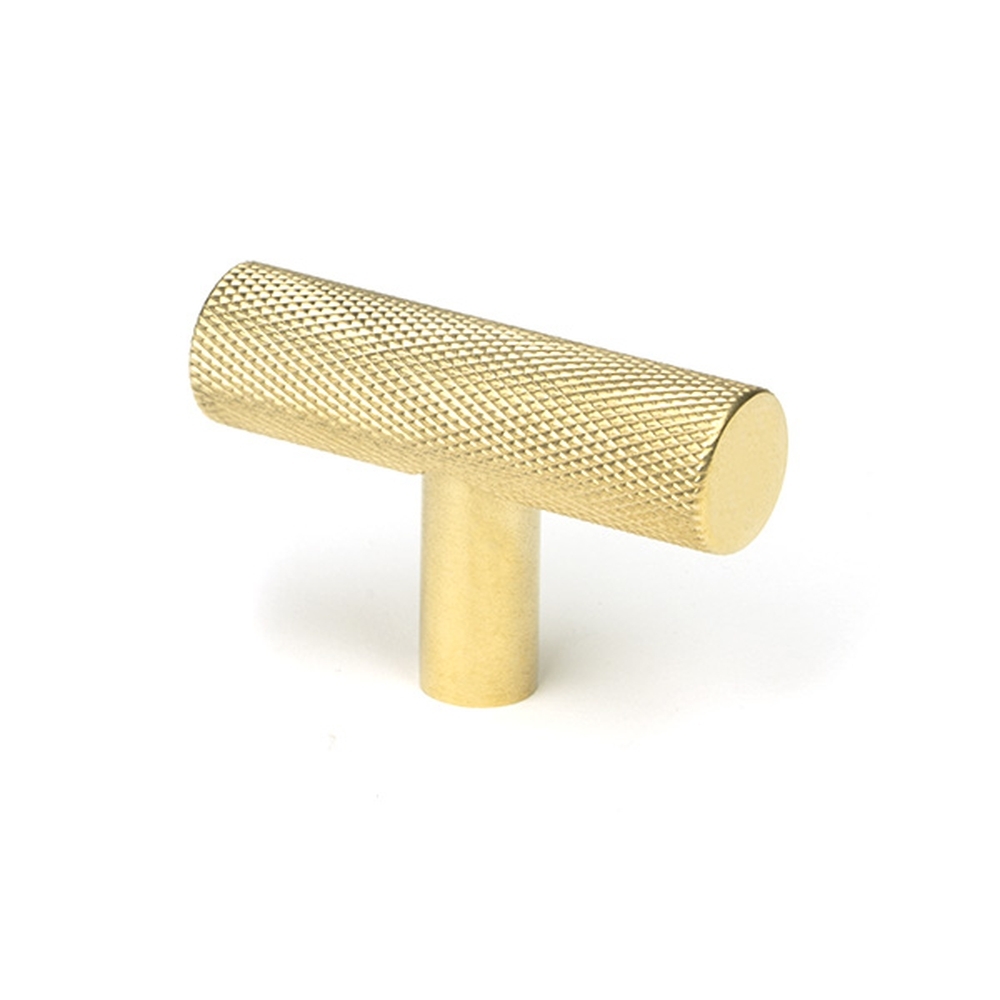 50568  50mm  Polished Brass  From The Anvil Brompton T-Bar Cabinet Knob