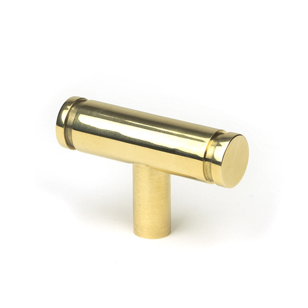 50574  50mm  Polished Brass  From The Anvil Kelso T-Bar Cabinet Knob