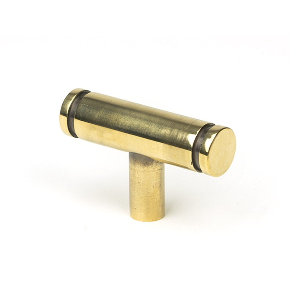 50575  50mm  Aged Brass  From The Anvil Kelso T-Bar Cabinet Knob