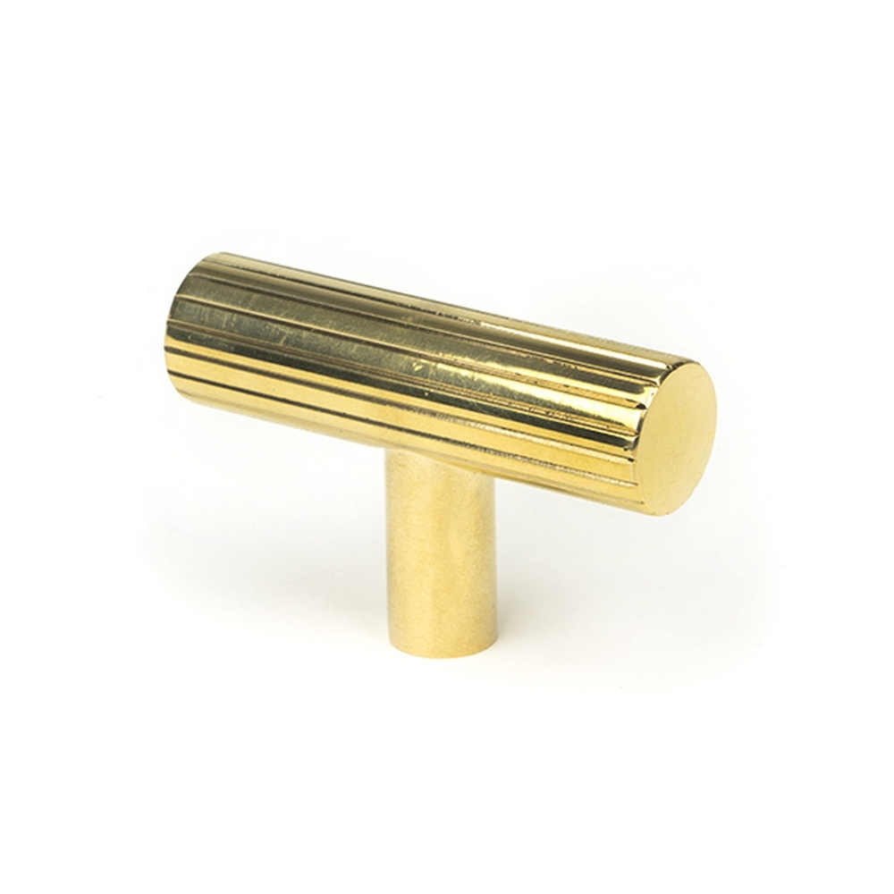 50580  50mm  Polished Brass  From The Anvil Judd T-Bar Cabinet Knob