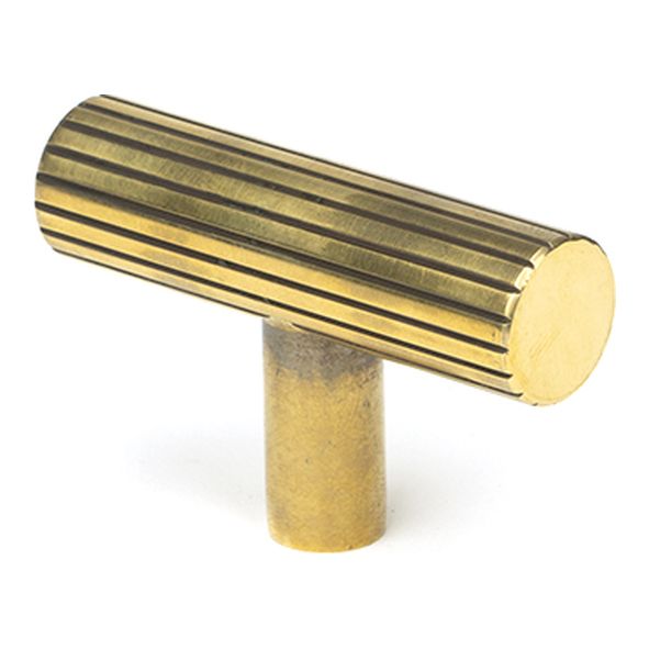 50581  50mm  Aged Brass  From The Anvil Judd T-Bar Cabinet Knob