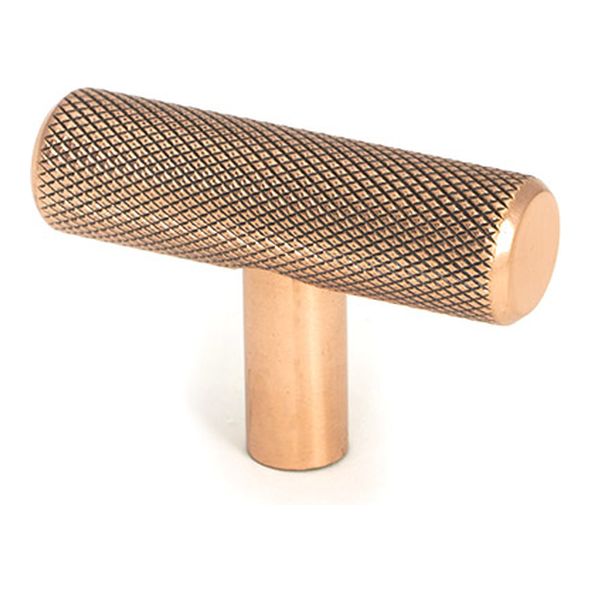 50587  50mm  Polished Bronze  From The Anvil Brompton T-Bar Cabinet Knob