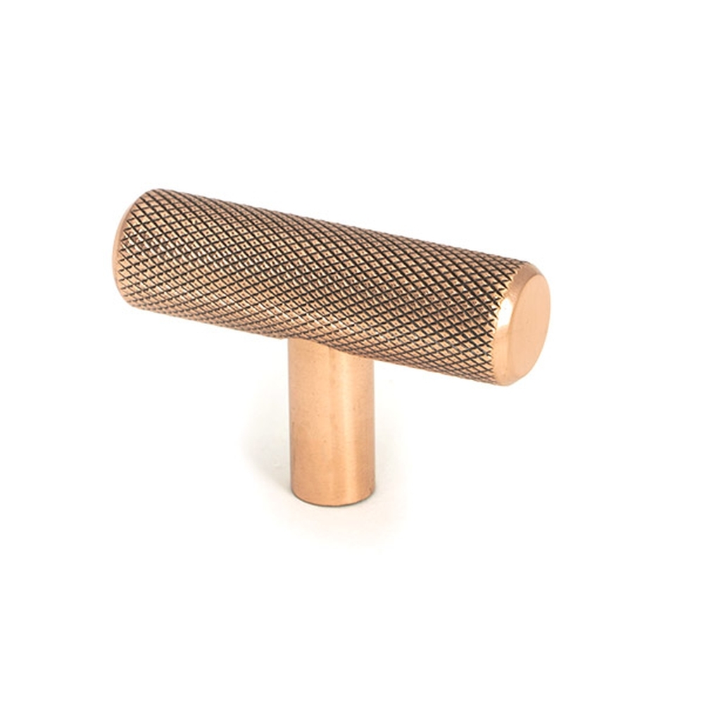 50587  50mm  Polished Bronze  From The Anvil Brompton T-Bar Cabinet Knob