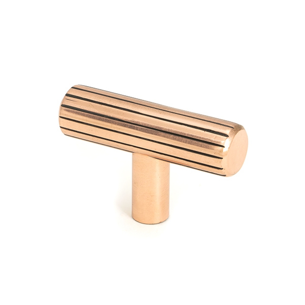 50591  50mm  Polished Bronze  From The Anvil Judd T-Bar Cabinet Knob