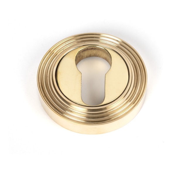 50594 � 53mm � Polished Brass � From The Anvil Round Euro Escutcheon [Beehive]