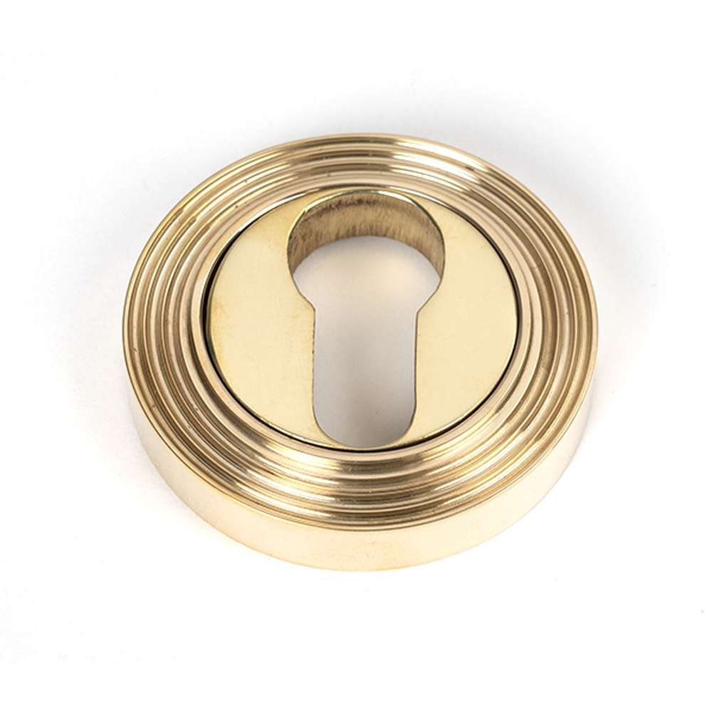 50594 • 53mm • Polished Brass • From The Anvil Round Euro Escutcheon [Beehive]